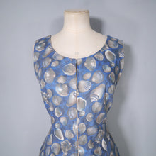 Load image into Gallery viewer, 50s LAZAR SPORTS BLUE GREY SHELL PRINT COTTON ROMPER / PLAYSUIT - XS