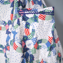 Load image into Gallery viewer, 80s DOES 50s CHIPIE WESTERN WEAR RICRAC PATCHWORK FULL SKIRTED SUN DRESS - XS-S