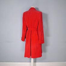 Load image into Gallery viewer, 40s BRIGHT RED CORDUROY CORD AUTUMN COAT WITH BELT - M