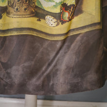 Load image into Gallery viewer, 60s BROWN AMBROSIUS BOSSCHAERT STILL LIFE BORDER FLORAL DRESS - S