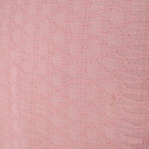 40s SOFT BALLET PINK TEA DRESS WITH SCALLOP AND BUTTON DETAIL - L / volup