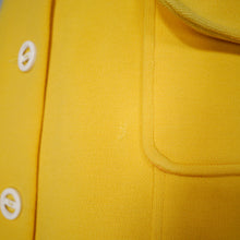 Load image into Gallery viewer, 60s YELLOW MOD PONTE KNIT BUTTON THROUGH MINI SHIFT DRESS - XS