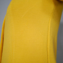 Load image into Gallery viewer, 60s YELLOW MOD PONTE KNIT BUTTON THROUGH MINI SHIFT DRESS - XS