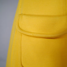 Load image into Gallery viewer, 60s YELLOW MOD PONTE KNIT BUTTON THROUGH MINI SHIFT DRESS - XS