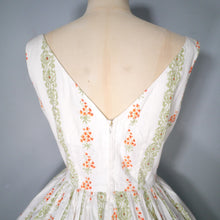 Load image into Gallery viewer, 60s KITTY COPELAND SMALL FLOWER BOUQUET PRINT COTTON DAY DRESS - S-M (petite fit)