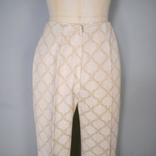 Load image into Gallery viewer, 60s METALLIC ICEY GOLD TROUSER  AND TUNIC HOSTESS SET - S