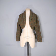 Load image into Gallery viewer, 50s FLECKED BROWN ORANGE WOOL CROPPED BOLERO JACKET - S