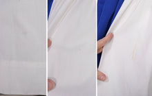 Load image into Gallery viewer, 50s BLUE WHITE STRIPE PANELLED FULL SKIRT WITH STRAP AND BUTTON DETAIL - 30"