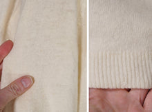 Load image into Gallery viewer, 60s SOFT WHITE WOOL WITH 3D CHERRY PATTERN CARDIGAN - M
