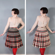 Load image into Gallery viewer, 60s SPORTRITE IN AN' OUTER REVERSIBLE PLEATED PLAID SKIRT - 25-25.5"
