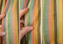 Load image into Gallery viewer, 50s 60s RENE RICKY COLOURFUL YELLOW STRIPE FULL SKIRT - 27"