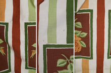 Load image into Gallery viewer, 50s 60s MARY JANE OF LONDON FRAMED ROSE AND STRIPE PRINT COTTON DAY DRESS - XS-S