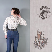 Load image into Gallery viewer, 70s KENNINGTON MICKEY MOUSE AND ART DECO DANCERS NOVELTY PRINT SHIRT - M