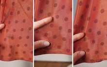 Load image into Gallery viewer, 40s 50s FRED HOWARD RUST COLOURED POLKA DOT FULL CIRCLE DRESS - M
