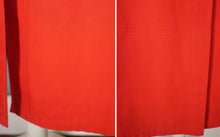 Load image into Gallery viewer, 70s LIGHTWEIGHT BRIGHT RED TRENCH COAT WITH BELT AND DAGGER COLLAR - XS-S