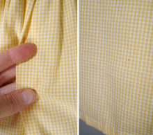 Load image into Gallery viewer, 50s 60s LIGHTEST COTTON YELLOW GINGHAM BUTTON THROUGH SUN DRESS - S