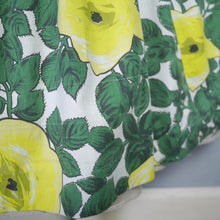 Load image into Gallery viewer, MEXICANA BY LINZI LINE GREEN AND YELLOW FLORAL 50s VINTAGE DRESS - S