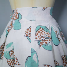 Load image into Gallery viewer, 40s 50s HANDMADE HAT NOVELTY PRINT FULL SKIRT - 28&quot;