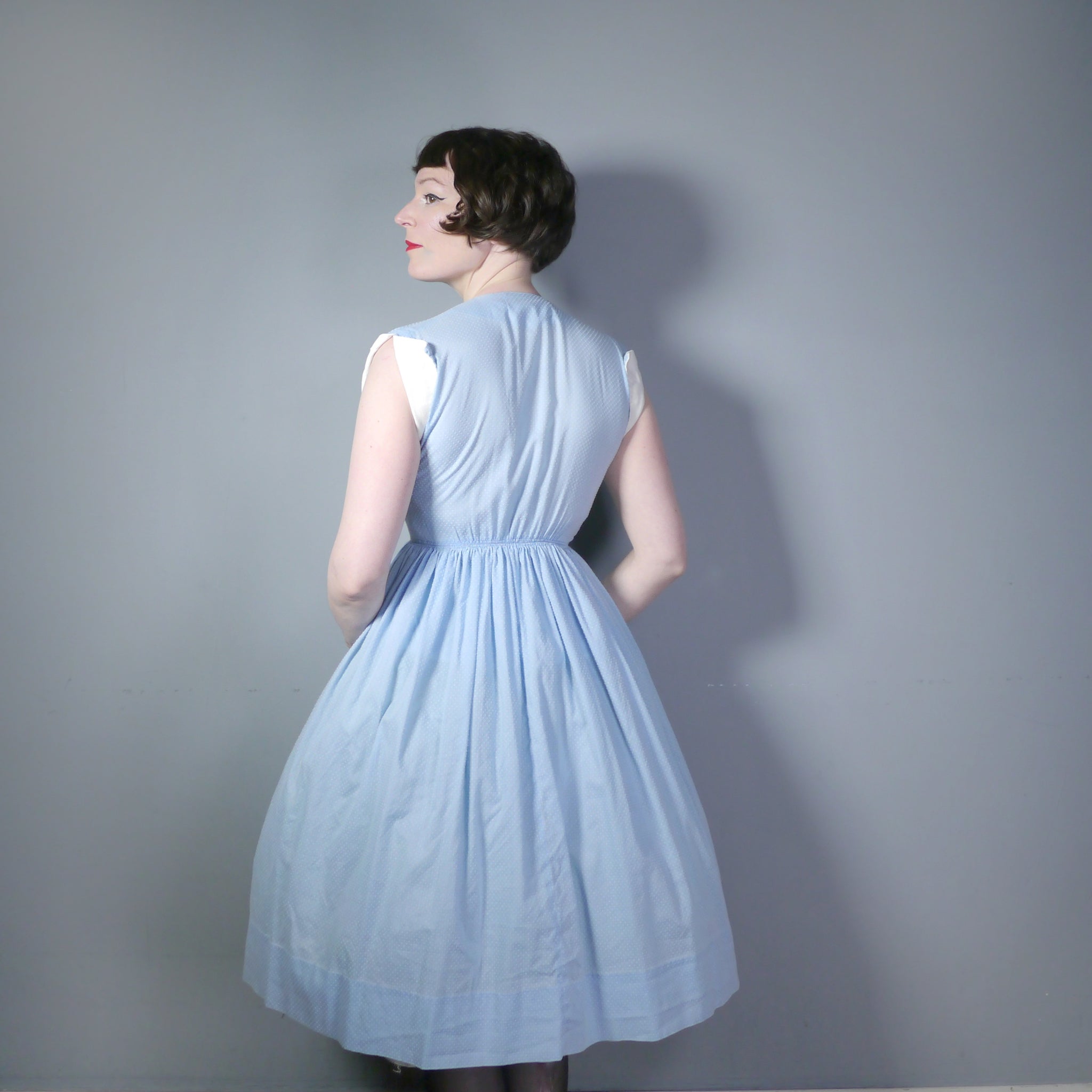 Light blue collared dress sale