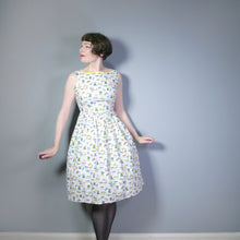 Load image into Gallery viewer, 50s NOVELTY CHAIR / FURNITURE PRINT COTTON DAY DRESS - S