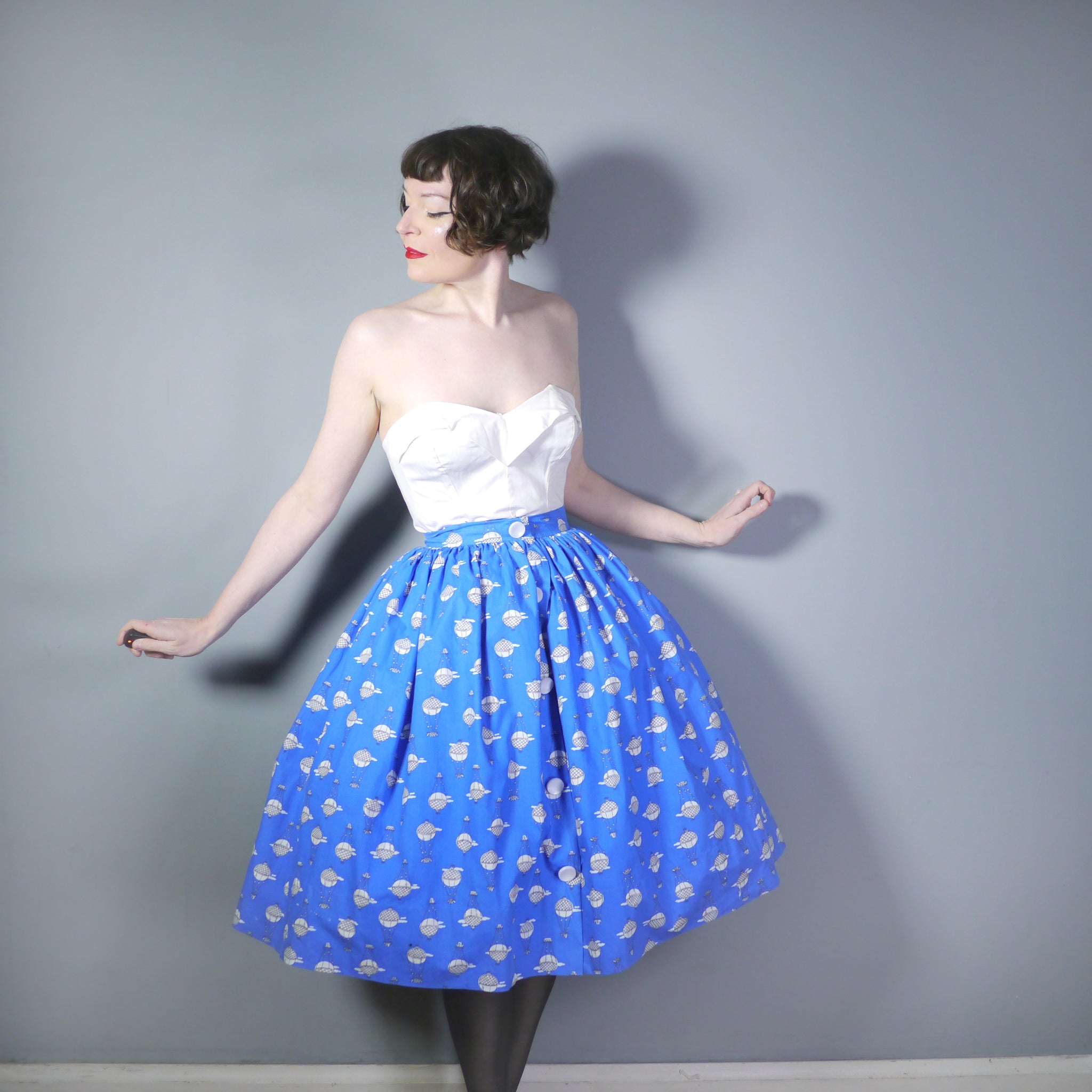 Linen balloon skirt for women, Linen Midi skirt - Linenbee