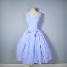 Load image into Gallery viewer, 50s PASTEL BLUE FULL SKIRTED COTTON DAY / SUN DRESS - XS