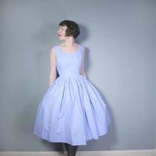 Load image into Gallery viewer, 50s PASTEL BLUE FULL SKIRTED COTTON DAY / SUN DRESS - XS