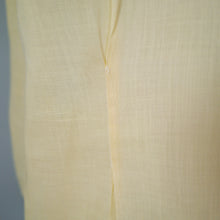 Load image into Gallery viewer, 40s SEMI-SHEER PALE YELLOW AND CREAM TWOTONE BLOUSE - L