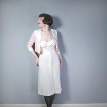 Load image into Gallery viewer, 70s does 40s PASTEL PINK AND CREAM 2 PIECE CROPPED JACKET AND SKIRT SET - XS