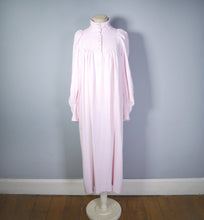 Load image into Gallery viewer, 70s PASTEL PINK BIBA HIGH NECK BALLOON SLEEVE MAXI DRESS - XS-S
