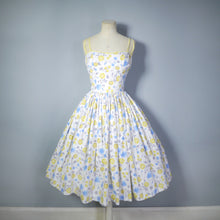 Load image into Gallery viewer, 50s UNLABELED HORROCKSES APPLE AND CHERRY FLORAL PRINT SUN DRESS - S