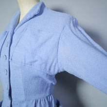 Load image into Gallery viewer, 50s LIGHT BLUE FITTED SPRING/SUMMER SKIRT SUIT - XS